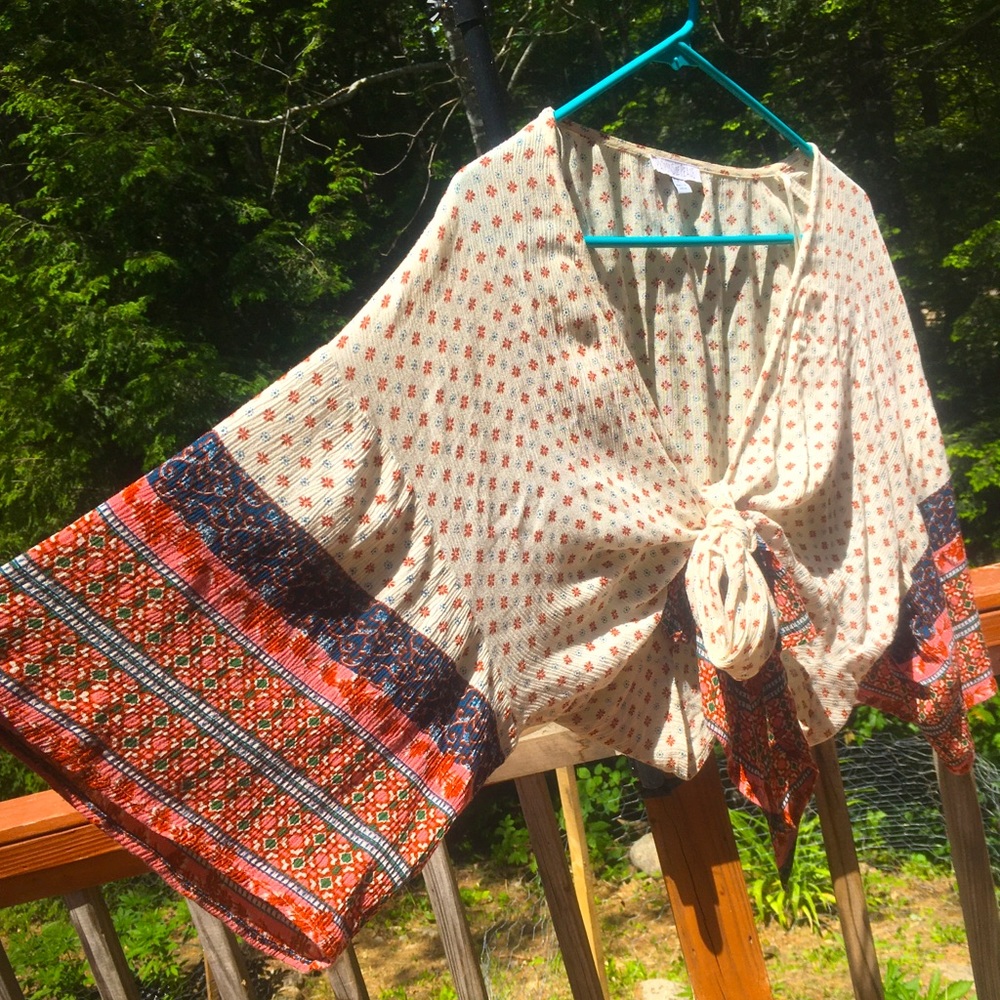 Boho hippie Shawl ~ Patrons of the Peace ☮️ size small